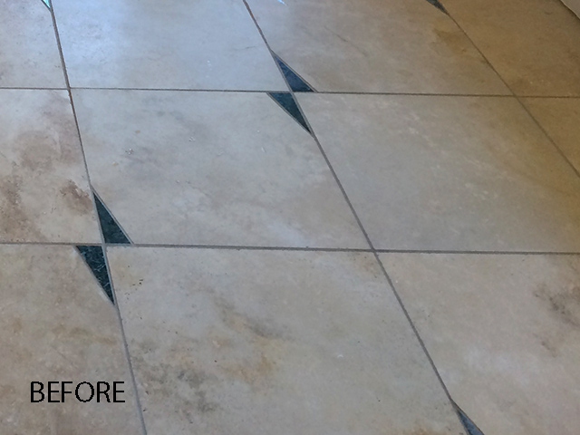 Granite Insets Travertine Floor