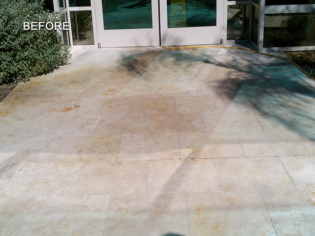 Stains and Dirt on Travertine