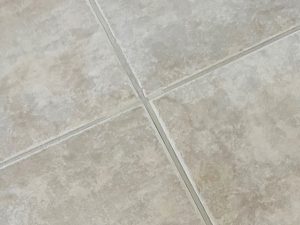 This AFTER image shows deep cleaned tile and light grout lines.